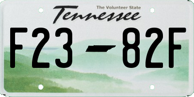 TN license plate F2382F