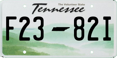 TN license plate F2382I