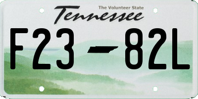 TN license plate F2382L