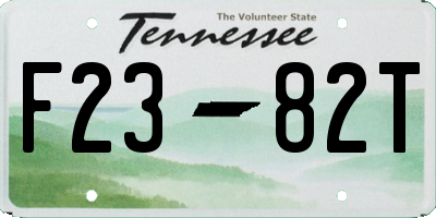 TN license plate F2382T