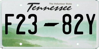 TN license plate F2382Y