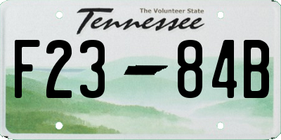 TN license plate F2384B
