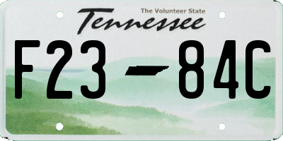 TN license plate F2384C