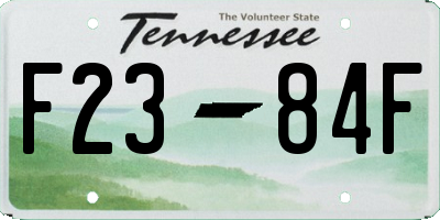 TN license plate F2384F