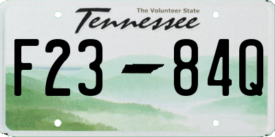 TN license plate F2384Q