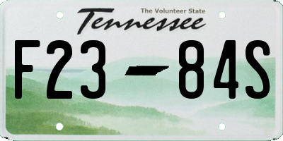 TN license plate F2384S