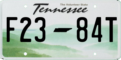 TN license plate F2384T