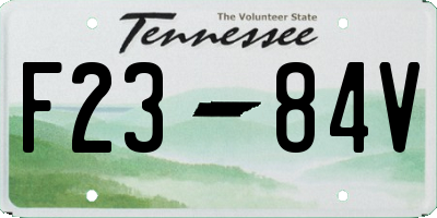 TN license plate F2384V