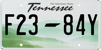 TN license plate F2384Y