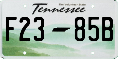 TN license plate F2385B