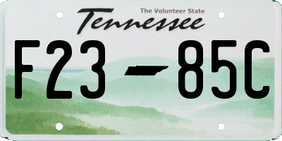TN license plate F2385C