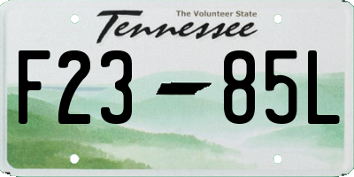 TN license plate F2385L