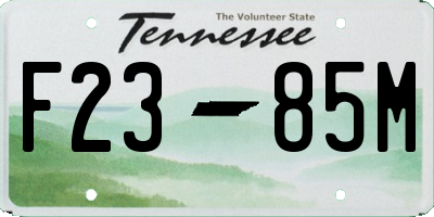 TN license plate F2385M