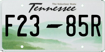 TN license plate F2385R