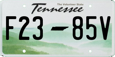 TN license plate F2385V