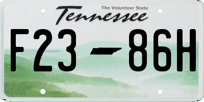 TN license plate F2386H
