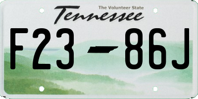 TN license plate F2386J