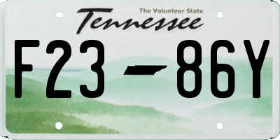 TN license plate F2386Y