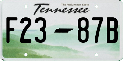 TN license plate F2387B