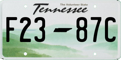 TN license plate F2387C