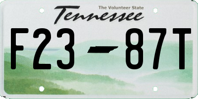 TN license plate F2387T