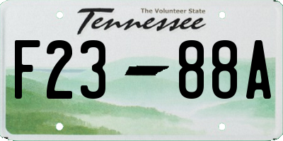 TN license plate F2388A