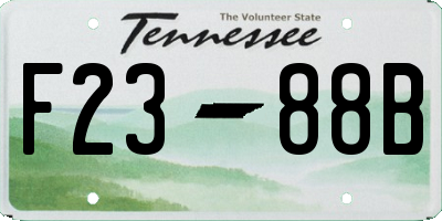 TN license plate F2388B