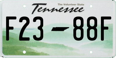 TN license plate F2388F