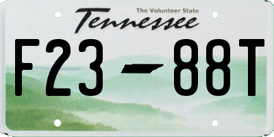 TN license plate F2388T