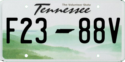 TN license plate F2388V