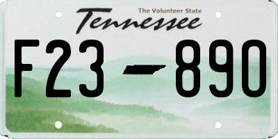 TN license plate F2389O