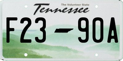 TN license plate F2390A