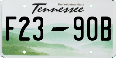 TN license plate F2390B