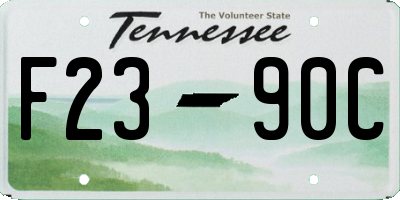 TN license plate F2390C