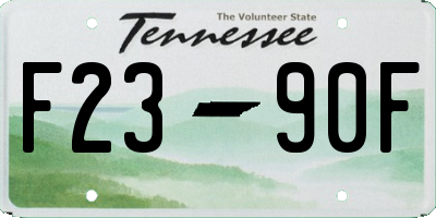 TN license plate F2390F