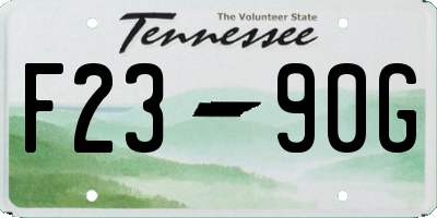 TN license plate F2390G