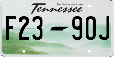 TN license plate F2390J