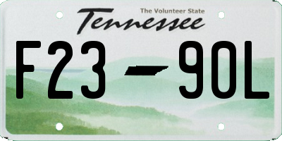 TN license plate F2390L
