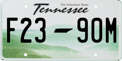 TN license plate F2390M
