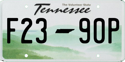 TN license plate F2390P