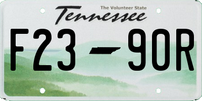 TN license plate F2390R
