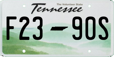 TN license plate F2390S