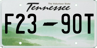 TN license plate F2390T