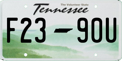 TN license plate F2390U