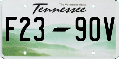 TN license plate F2390V