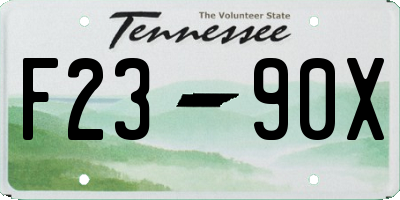 TN license plate F2390X