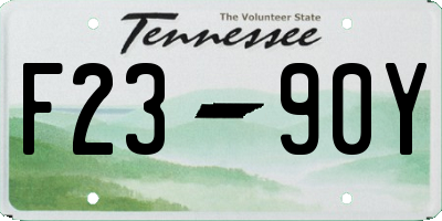 TN license plate F2390Y