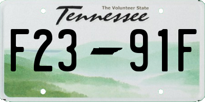TN license plate F2391F