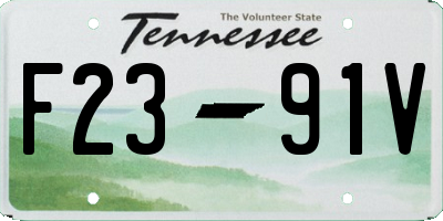 TN license plate F2391V