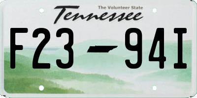 TN license plate F2394I